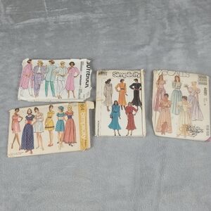 Vintage Sewing Pattern Lot McCalls Butterick Simplicity - 4 Patterns